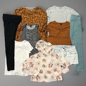 ART CLASS GIRLS SIZE 10/12 Clothing Bundle dress leggings shirt shorts 9 items